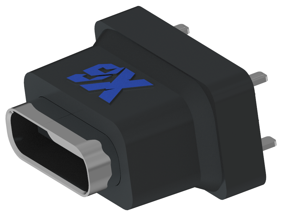 XB-TYPE C 16P-3 XB waterproof TYPE C 16P height 10mm IPX7 vertical Type C waterproof base DIP H=10.0
